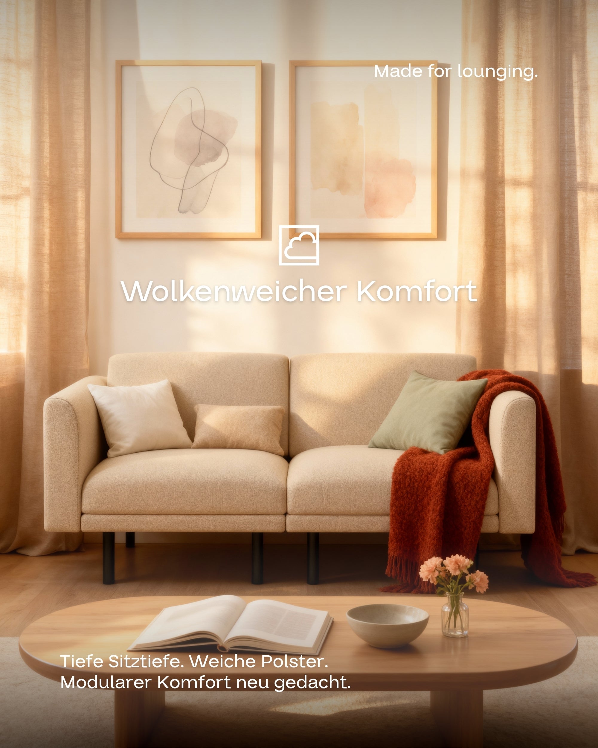 Stoffbezug - Modulares Sofa Aera 2-Sitzer