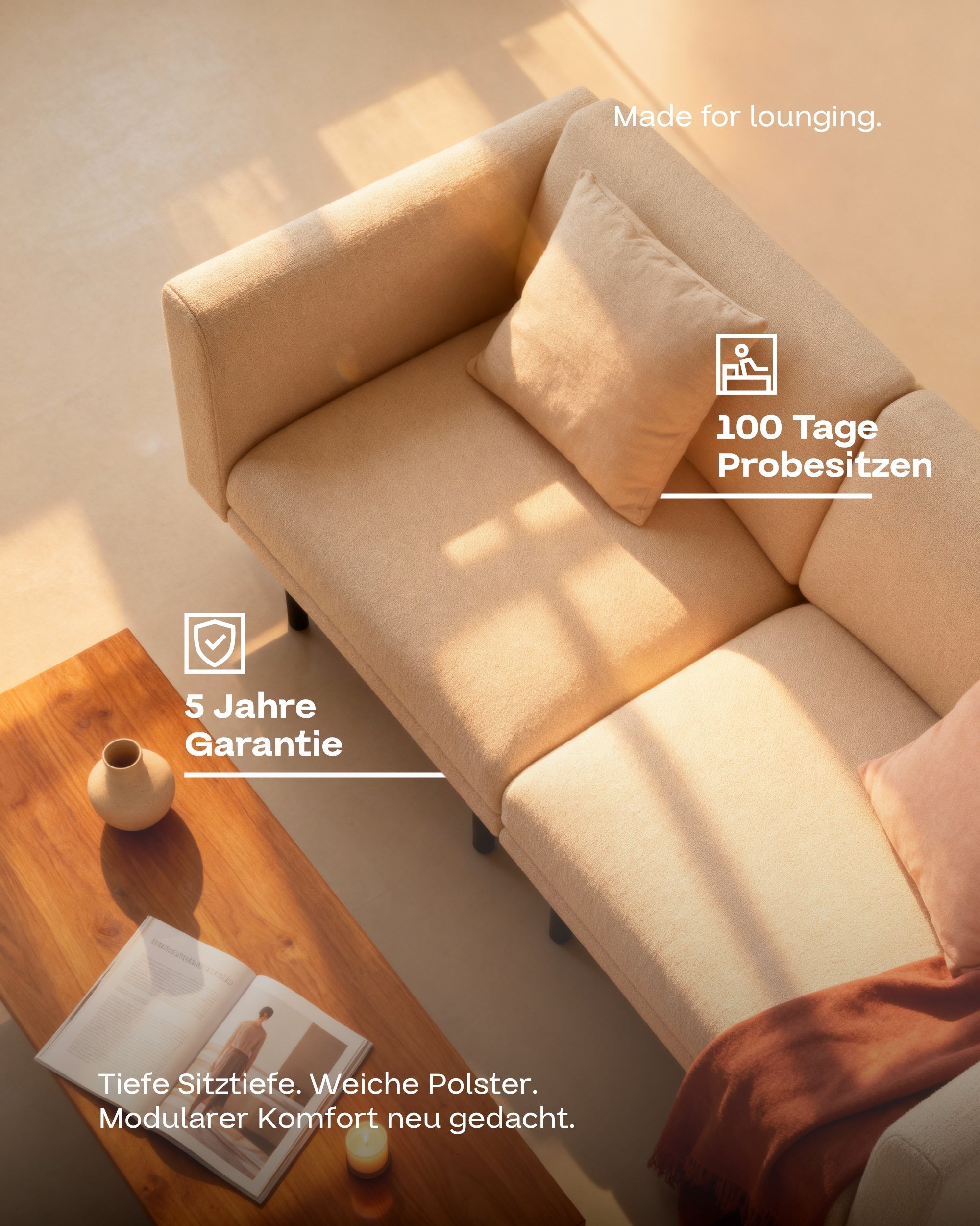Stoffbezug - Modulares Sofa Aera 2-Sitzer