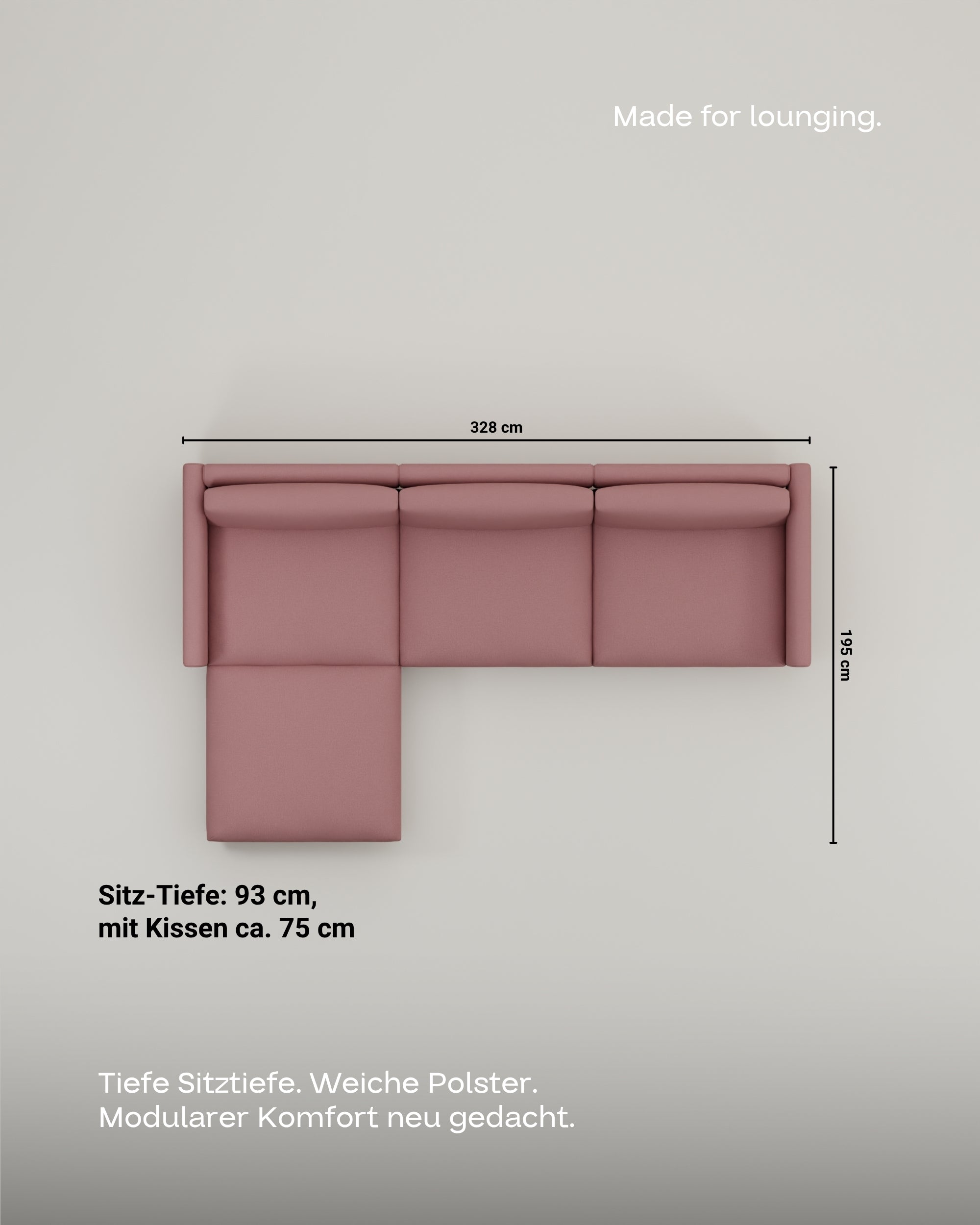 Modular sofa Aera corner sofa with sleeping function