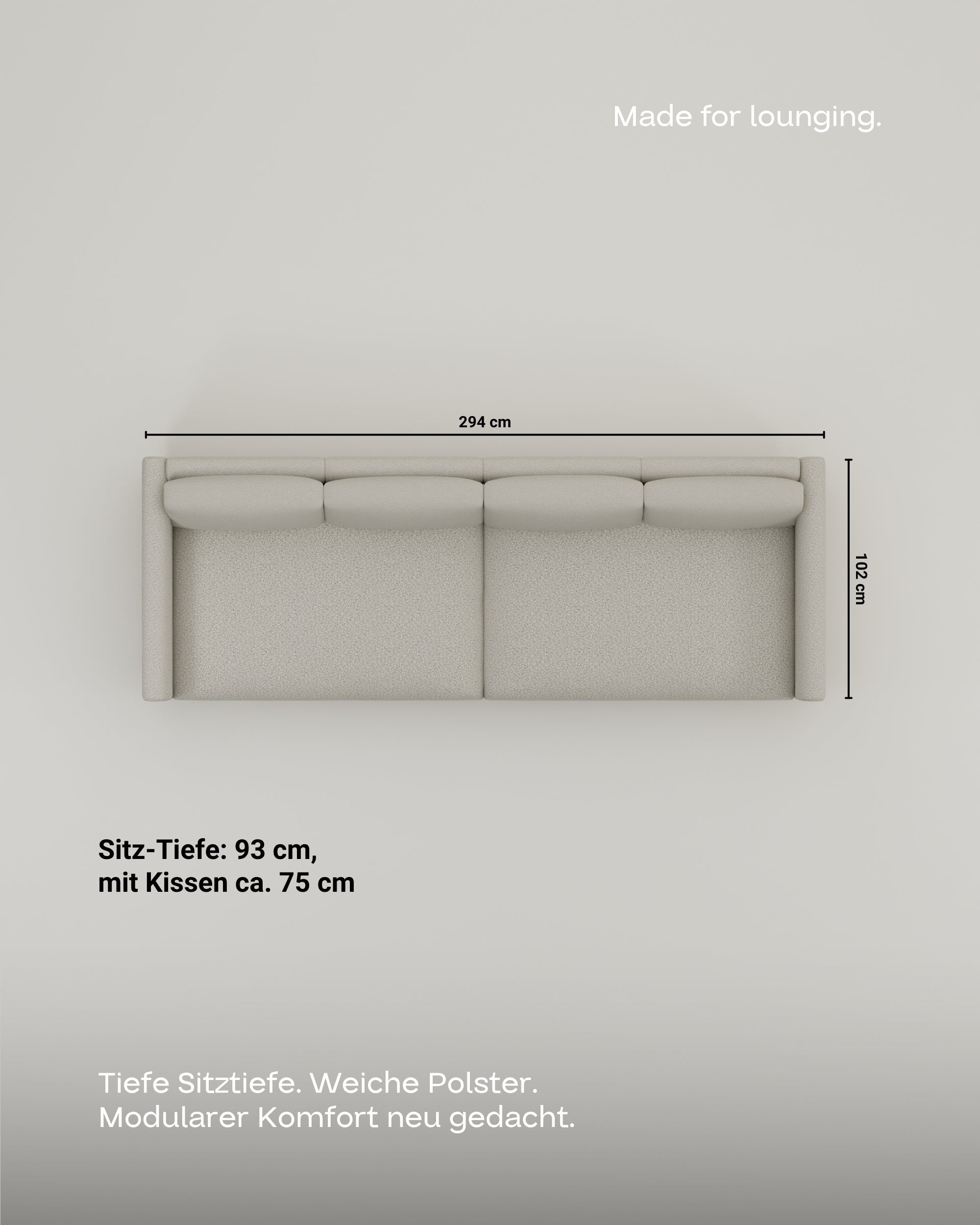 Modular sofa Aera 3-seater with sleeping function