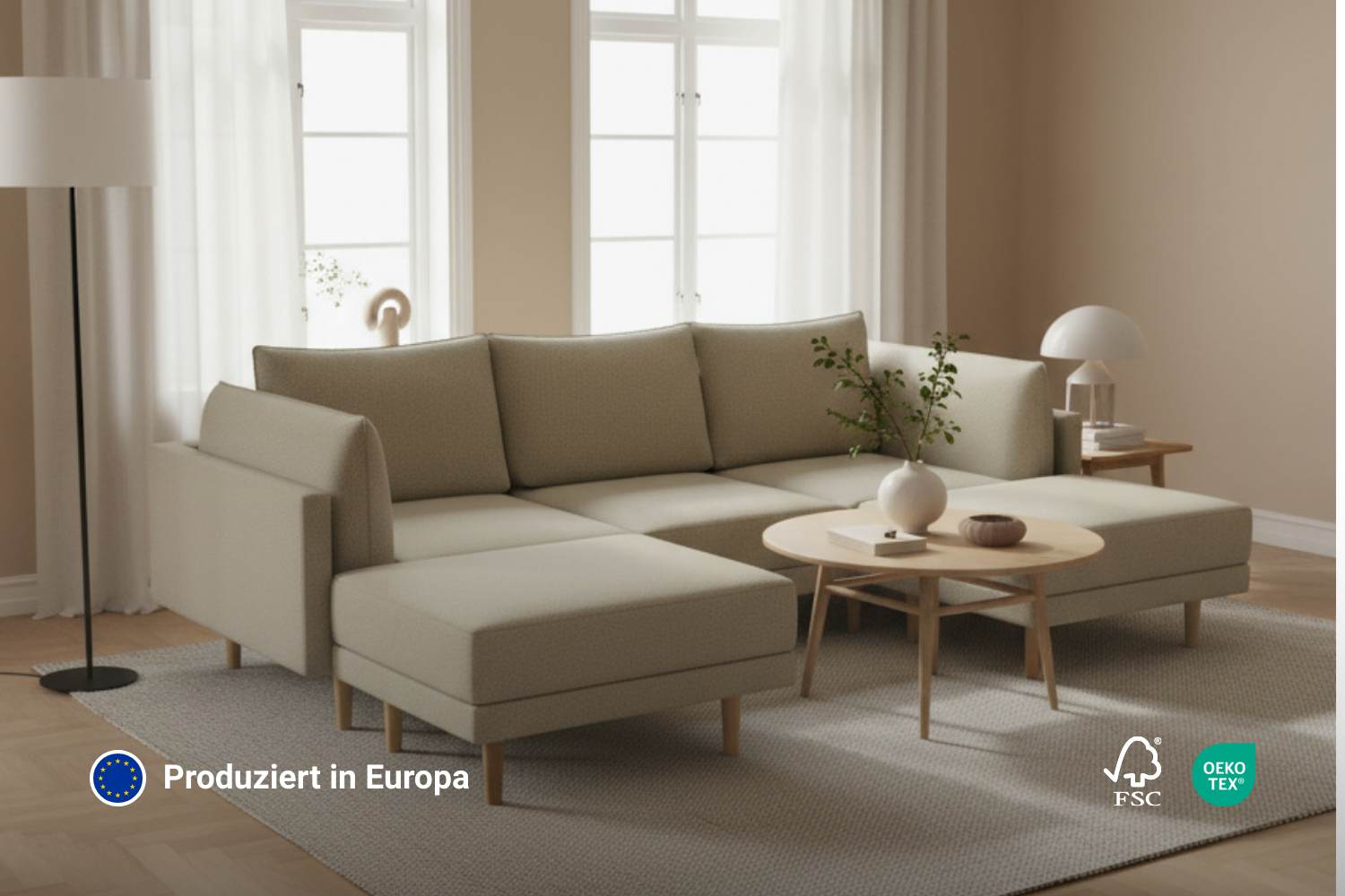 Stoffbezug - Modulares Sofa Donna U-Form