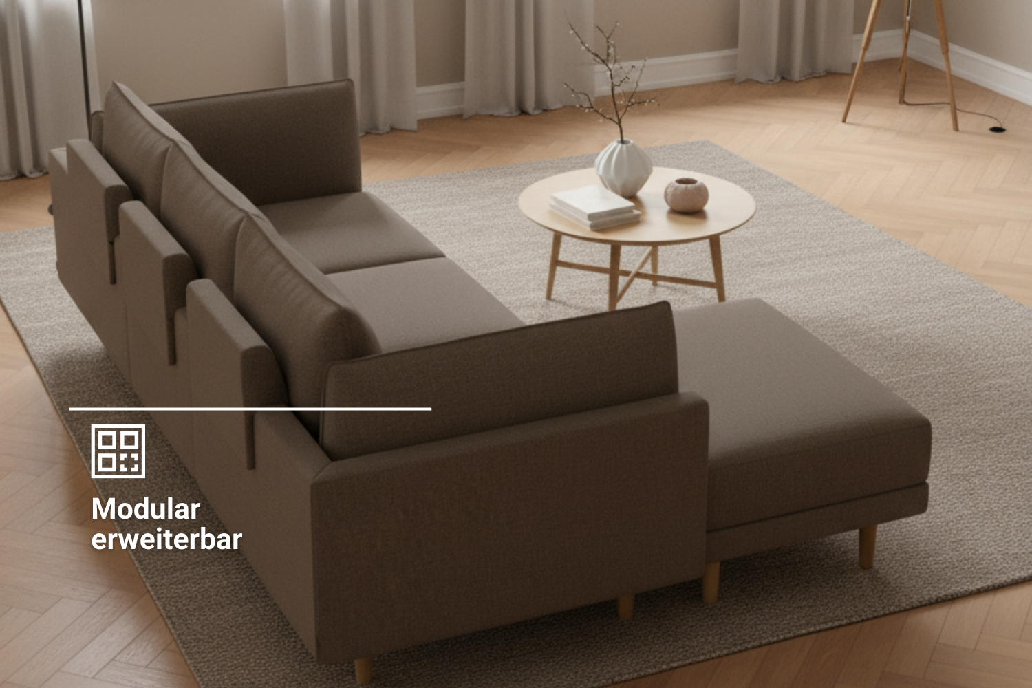 Stoffbezug - Modulares Sofa Donna Ecksofa XL