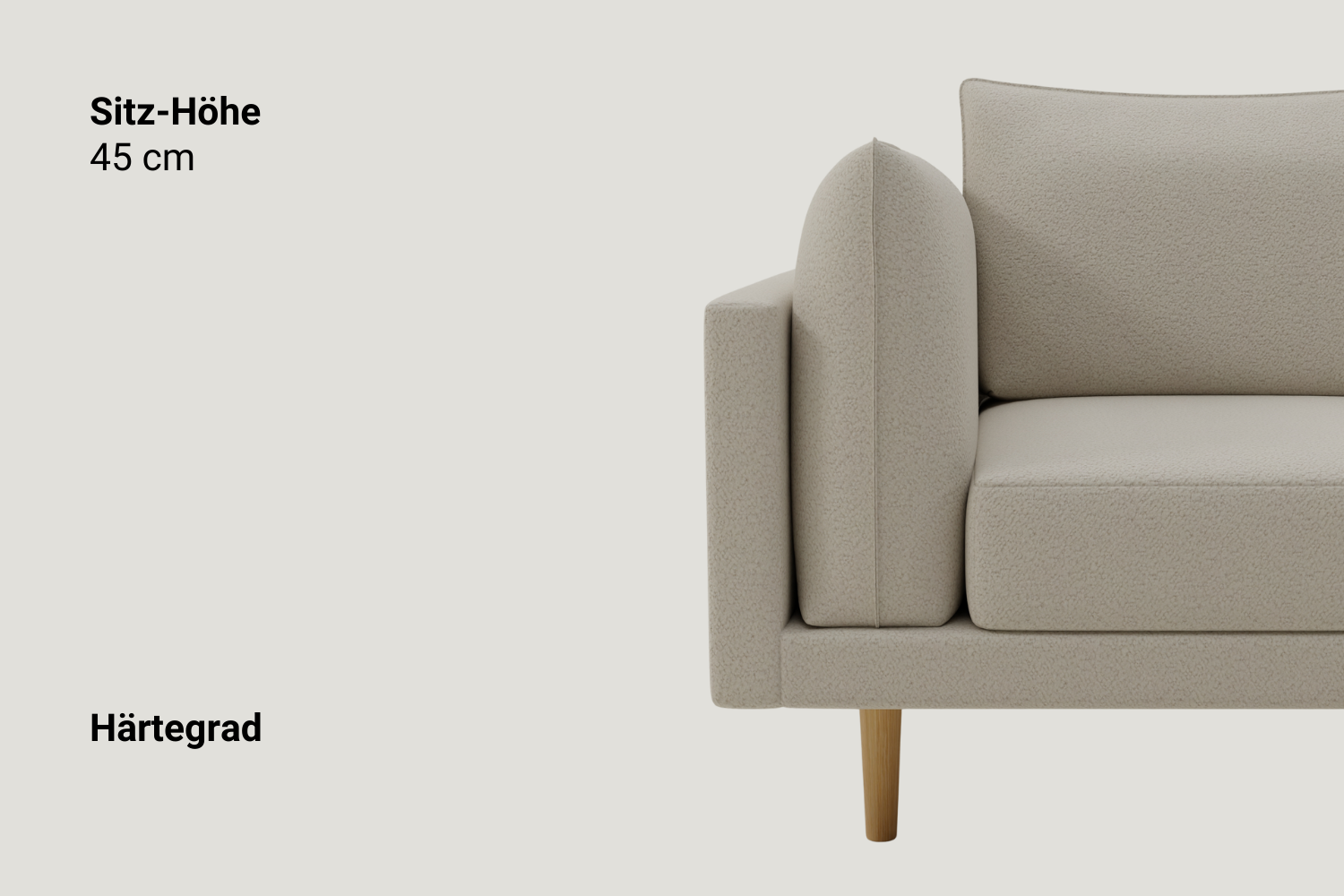 Stoffbezug - Modulares Sofa Donna 4-Sitzer