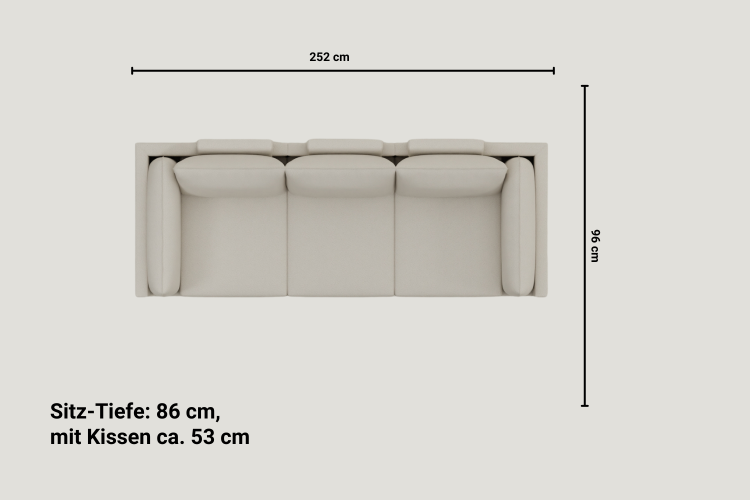 Modular sofa Donna 3-seater with sleeping function
