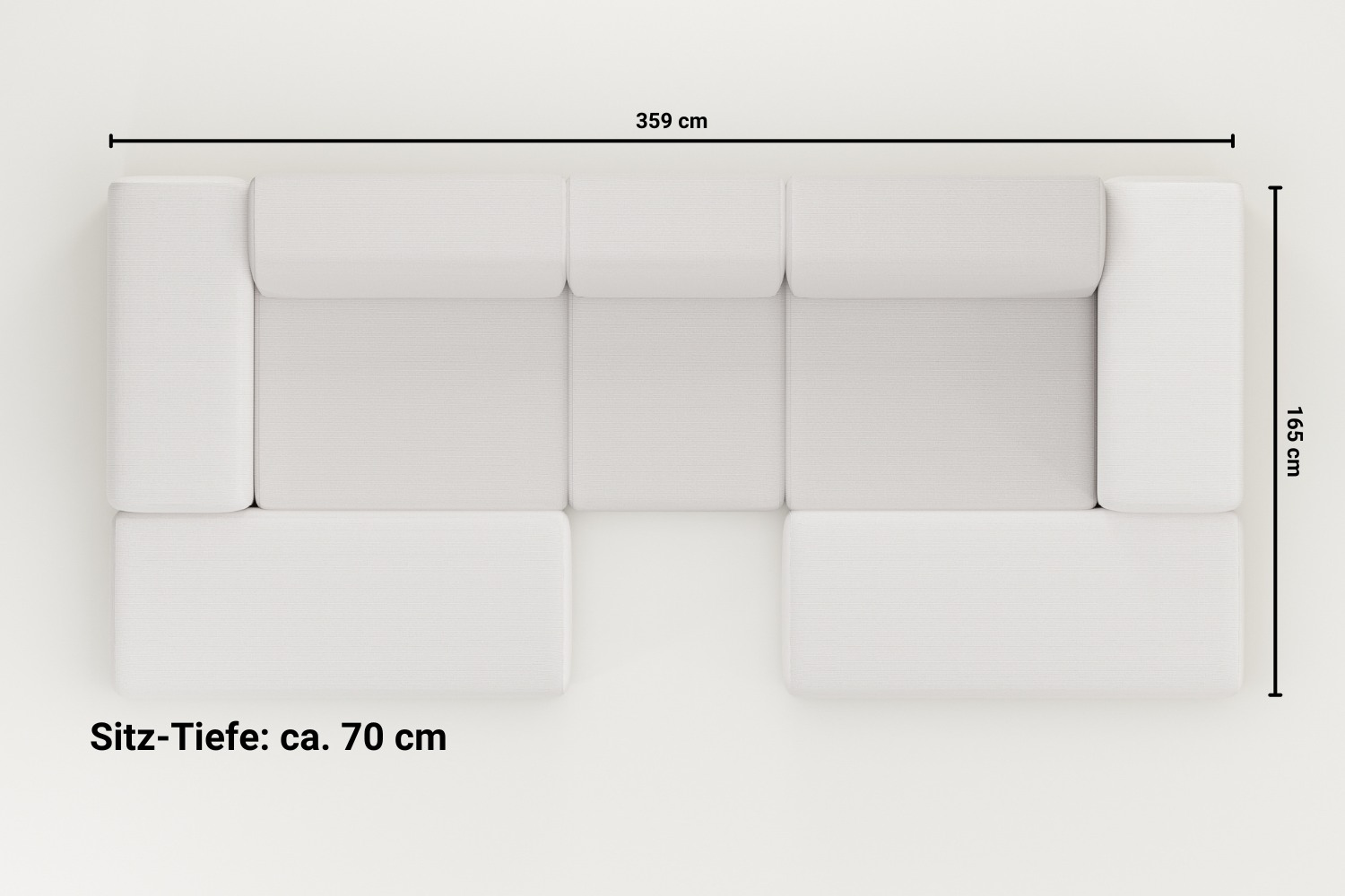 Modular sofa Nina U-shape / living room suite with sleeping function