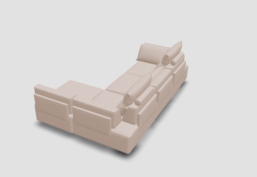 Outlet - Modular sofa Louis with stool and sleeping function