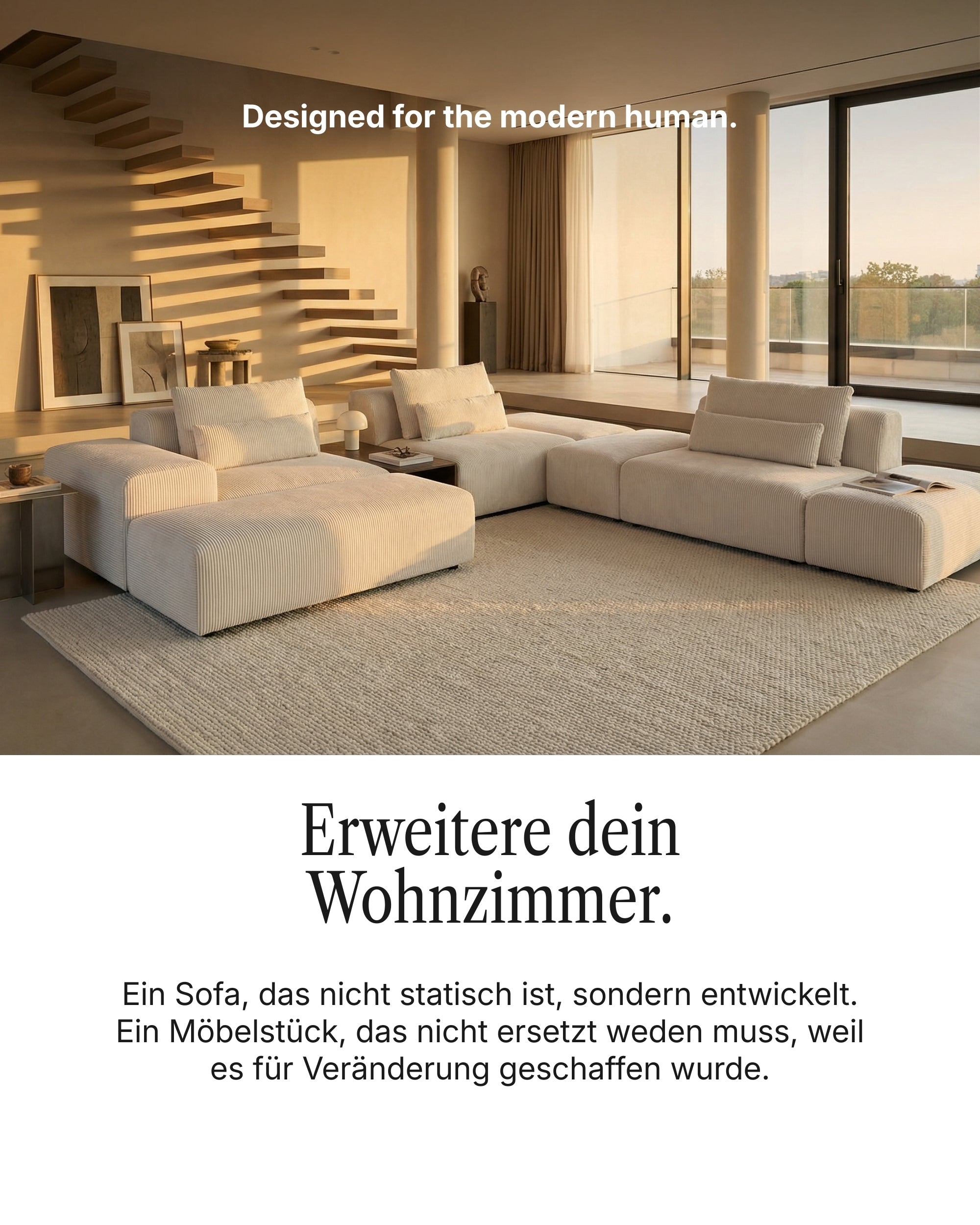Modular sofa Nina U-shape / living room suite with sleeping function
