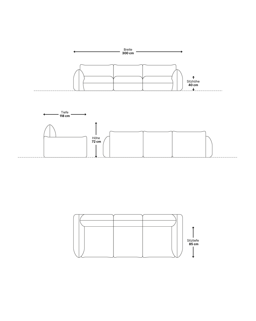 Luma modular sofa 3-seater with sleep function