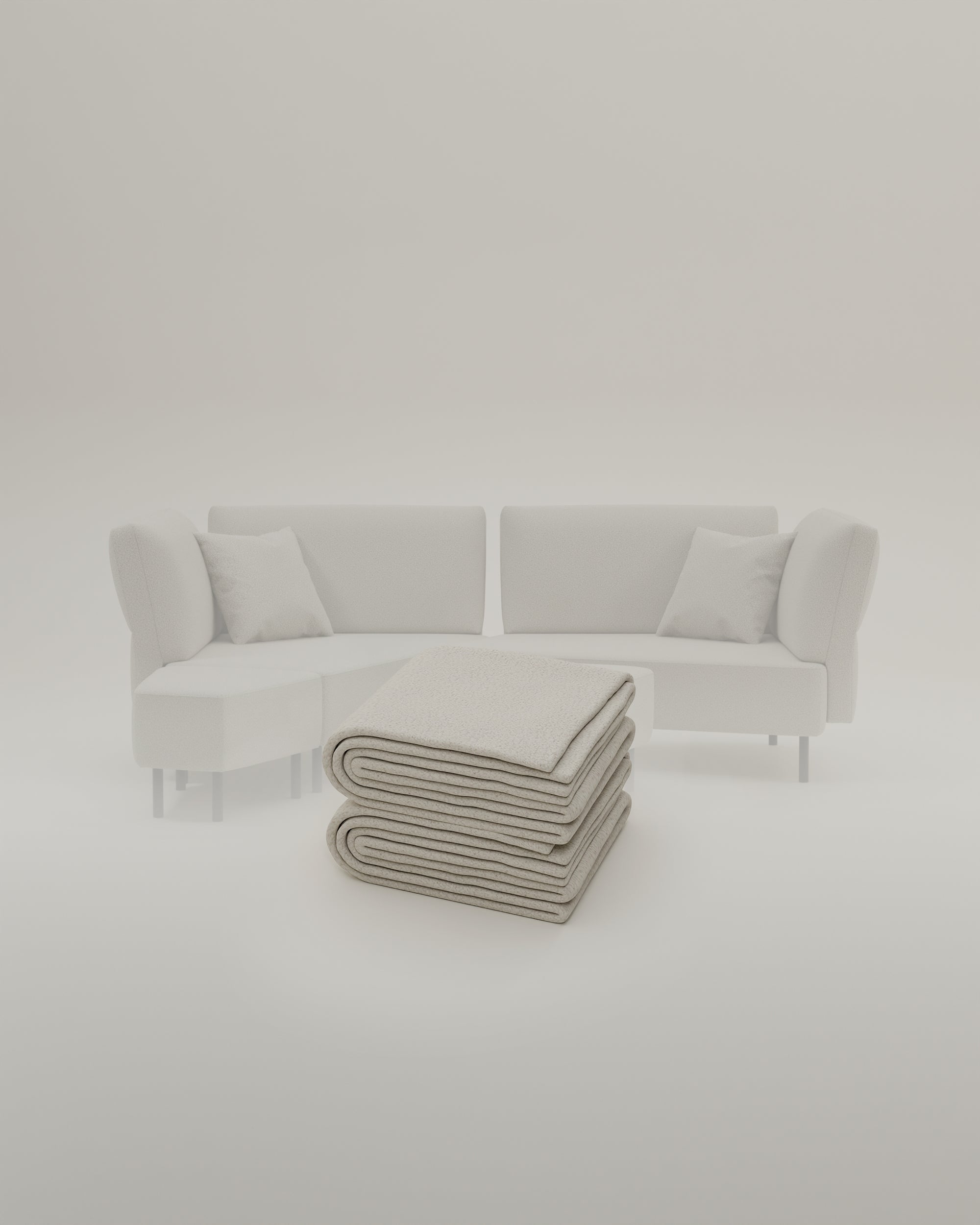 Stoffbezug Fuego Cappuccino - Modulares Sofa Mike - Individuell Joanna
