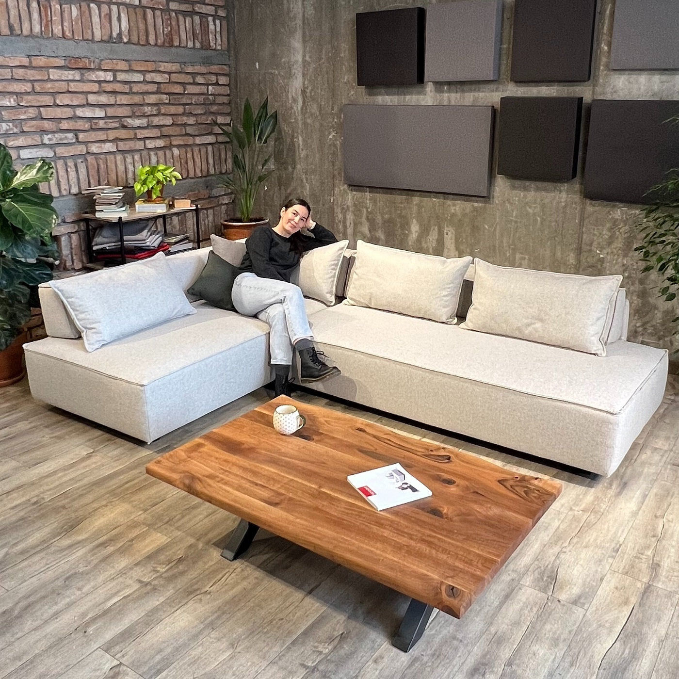 Outlet - Modulares Sofa Louis L mit Schlaffunktion