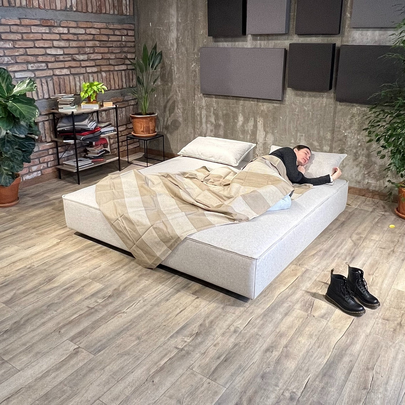 Outlet - Modulares Sofa Louis L mit Schlaffunktion