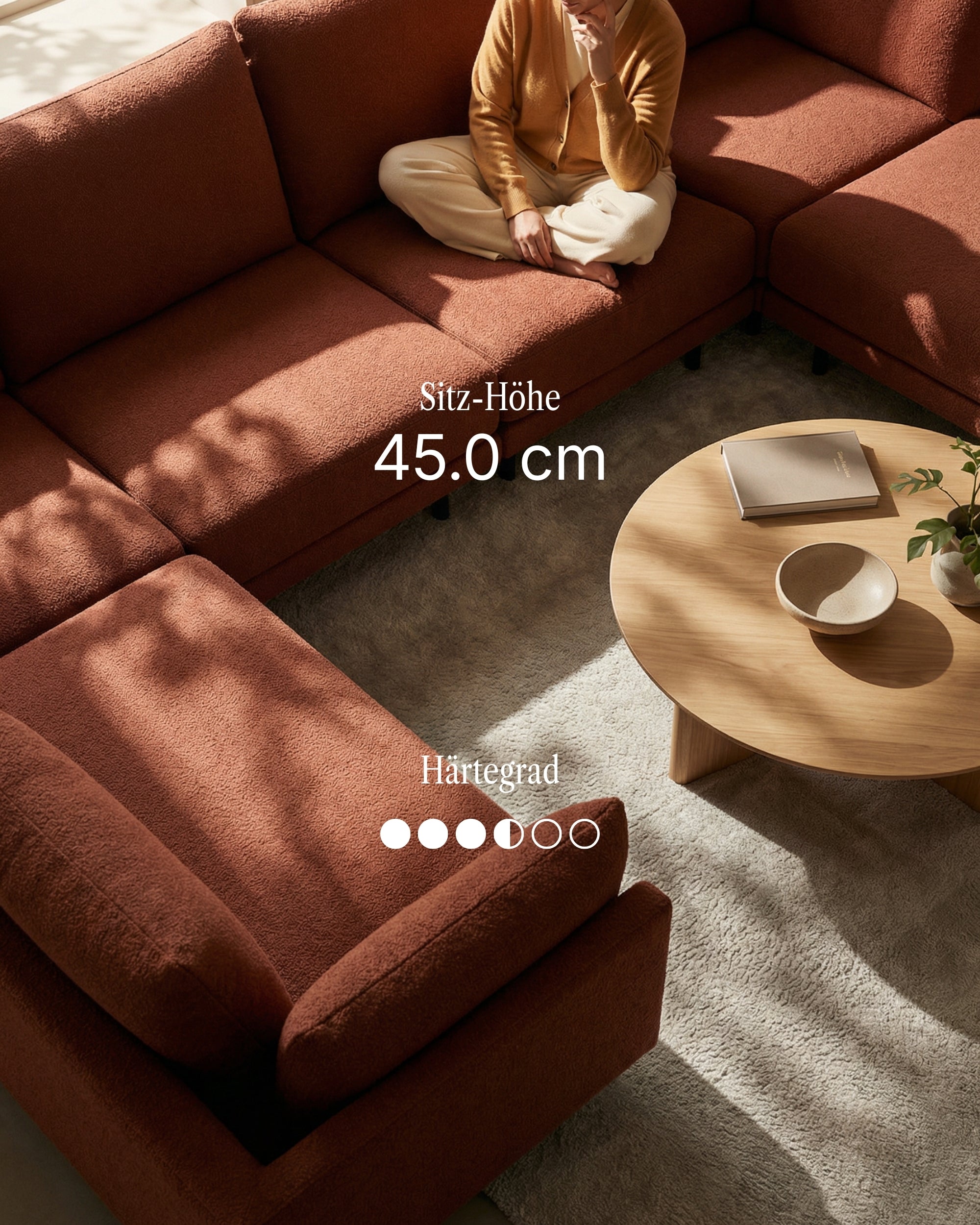 Modulares Sofa Donna U-Form mit Schlaffunktion