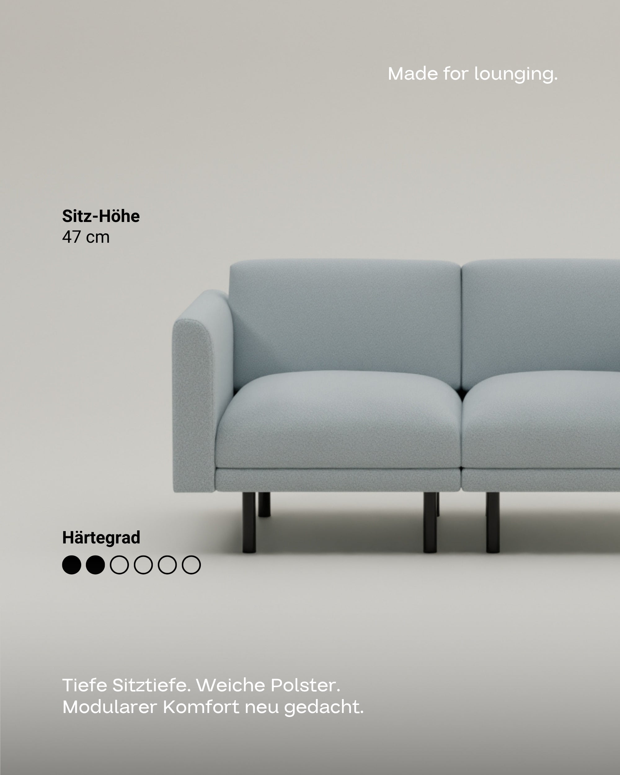 Stoffbezug - Modulares Sofa Aera 2-Sitzer