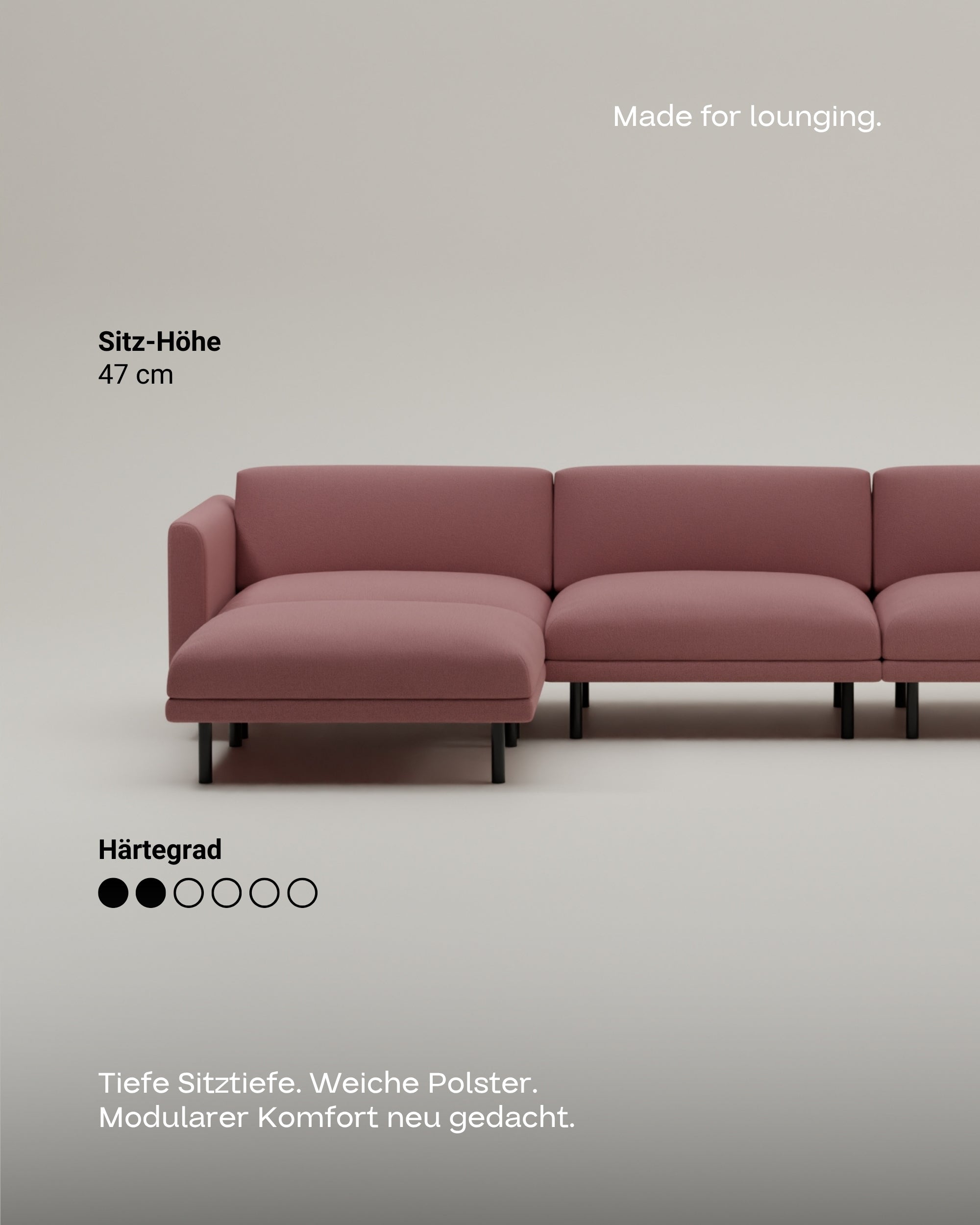Fabric cover - Modular sofa Aera corner sofa with sleeping function