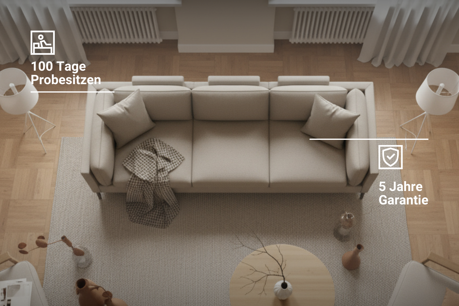 Fabric cover - Modular sofa Donna 3-seater
