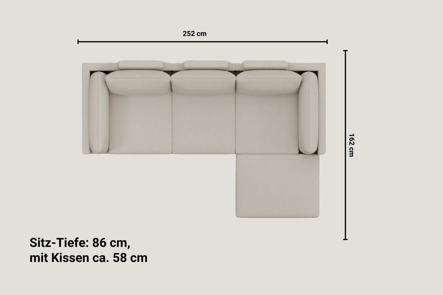 Modular sofa Donna 4-seater with sleeping function