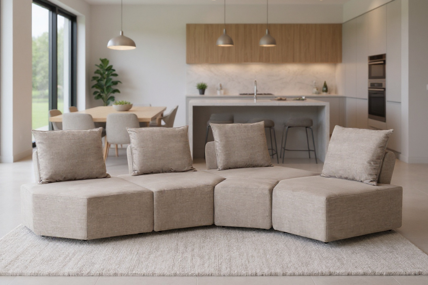 Modular sofa Katrina with sleeping function 