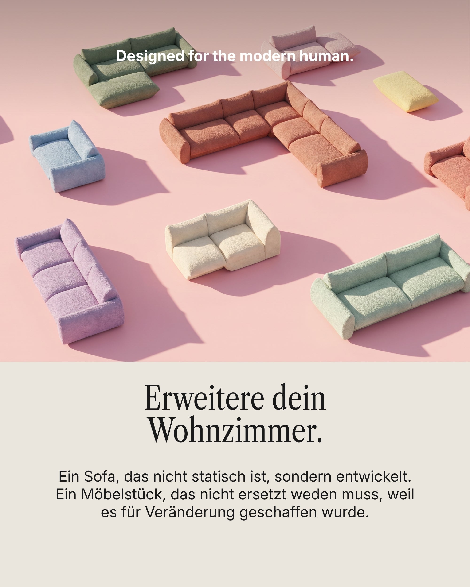 Modulares Sofa Luma 2-Sitzer