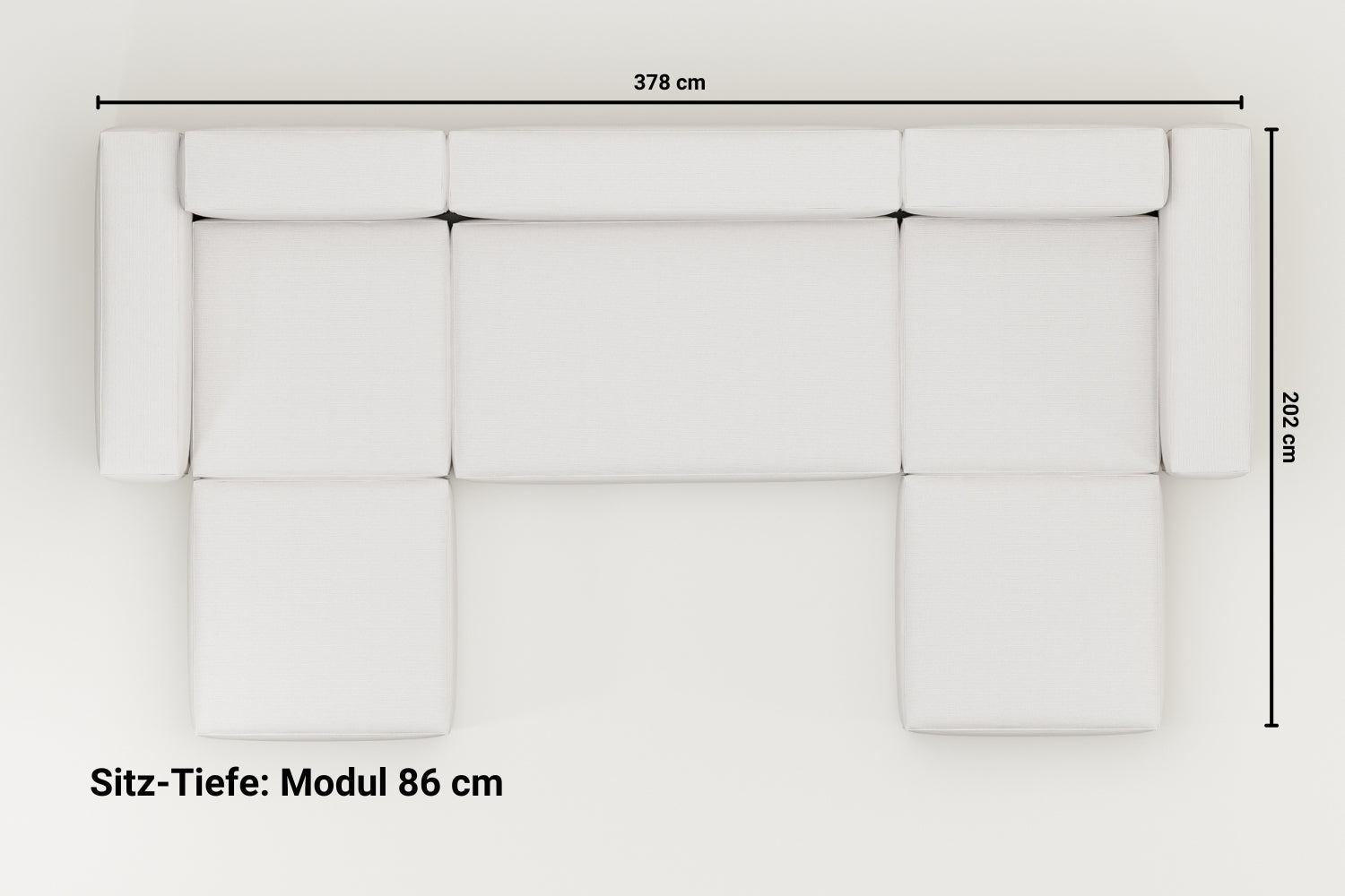 Modular sofa Harvey U-shape / living room suite with sleeping function
