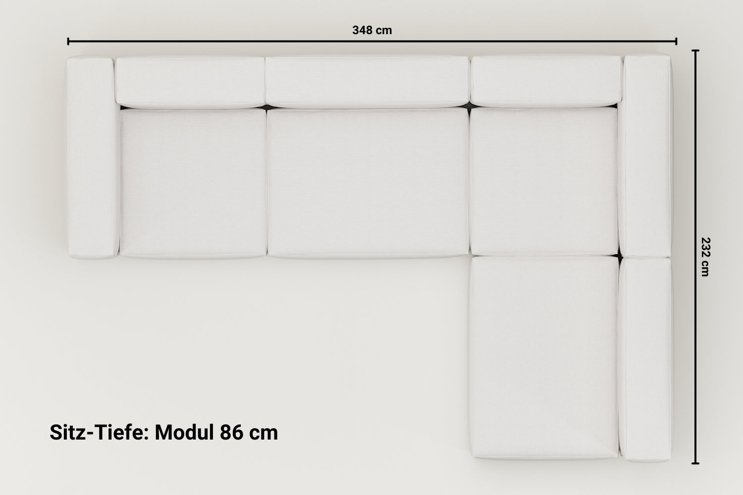 Modulares Sofa Ecksofa Harvey XL mit Schlaffunktion