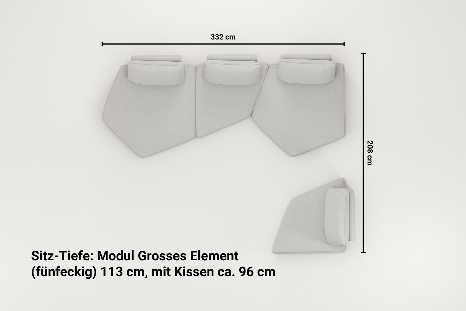 Outlet - Katrina modular sofa with sleeping function