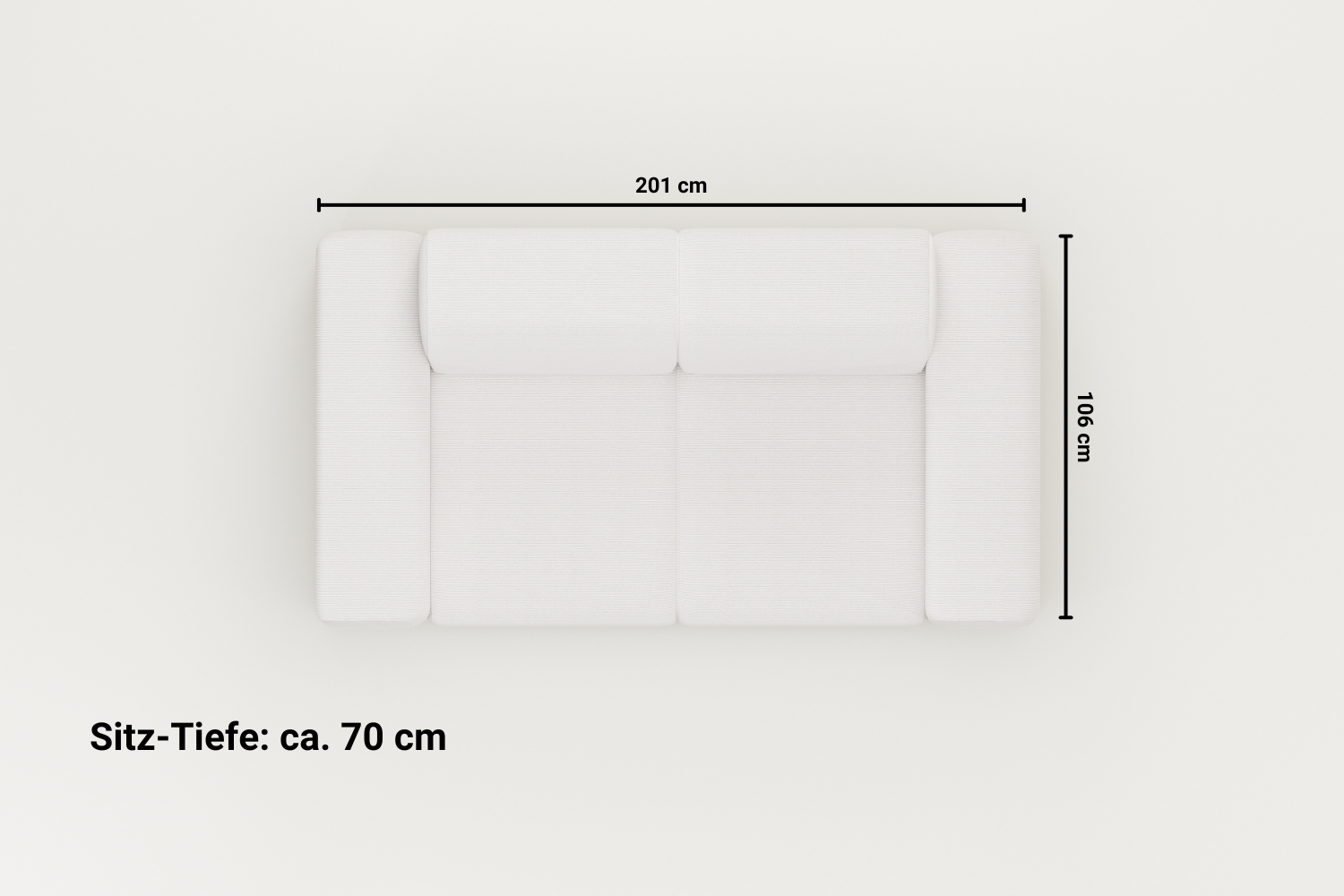 Fabric cover - Modular sofa Nina 2-seater