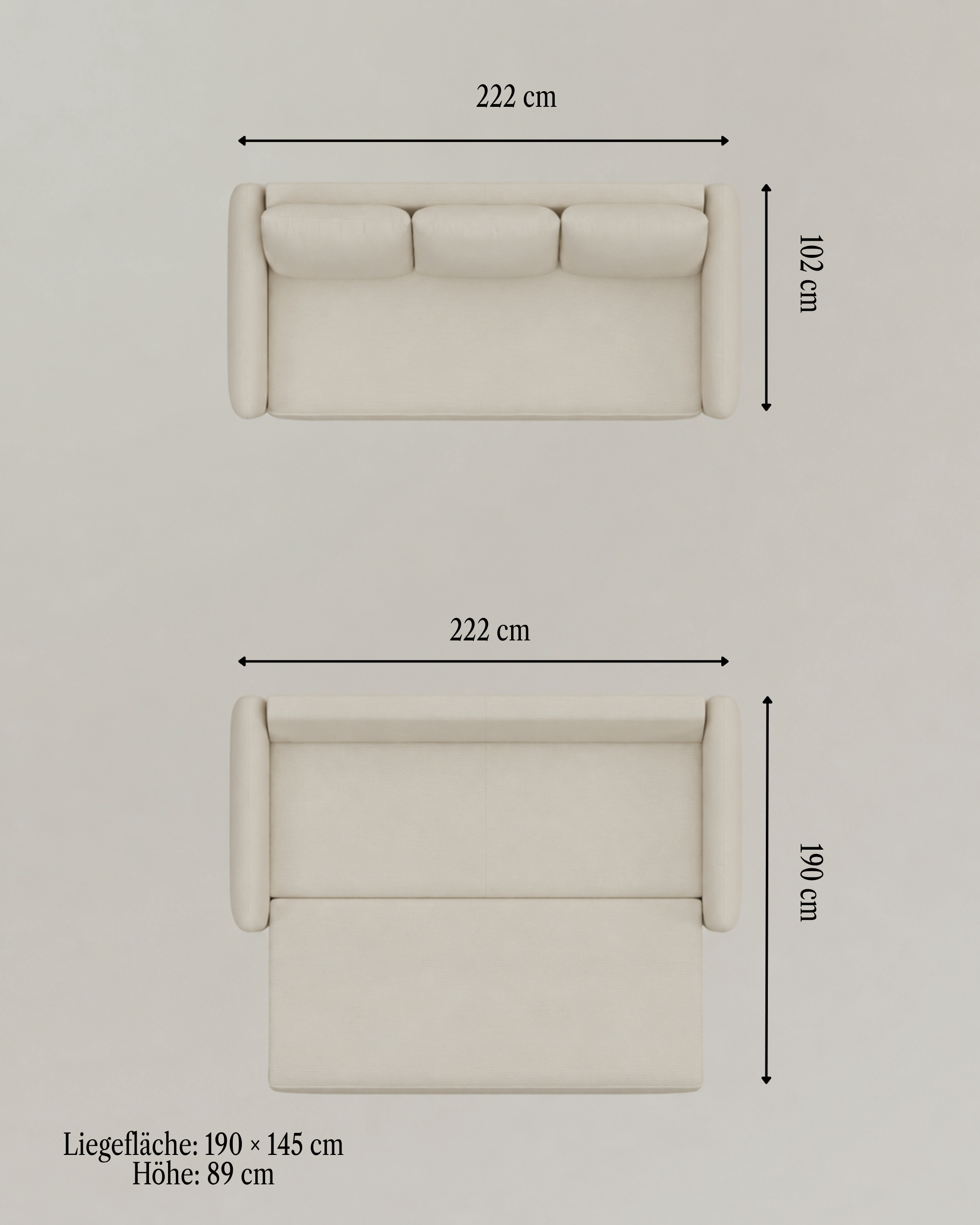 Sofa Bed Nora 2-seater