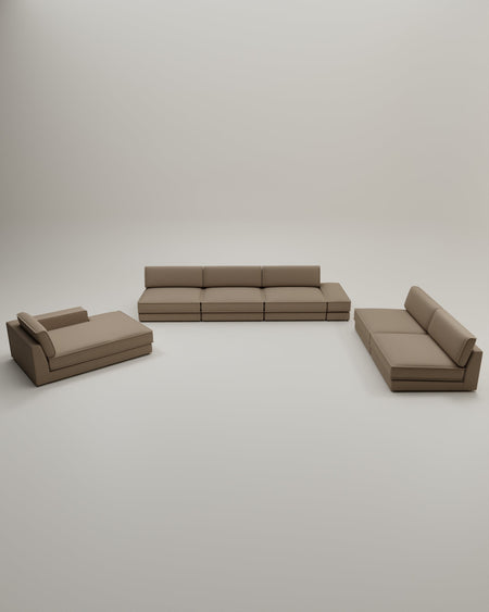 Modular sofa Terra U-shape / living area with sleeping function