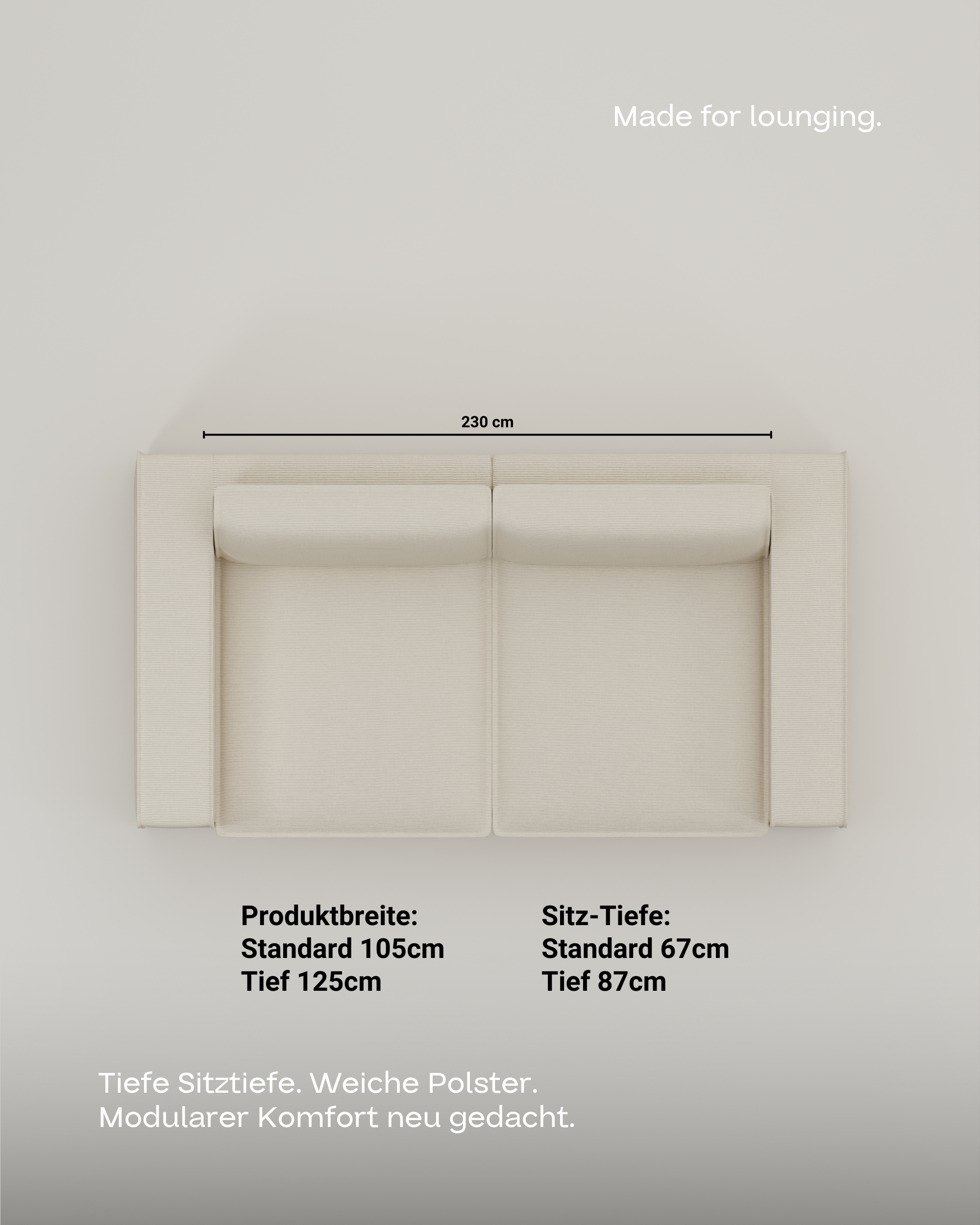 Stoffbezug - Modulares Sofa Terra 2-Sitzer