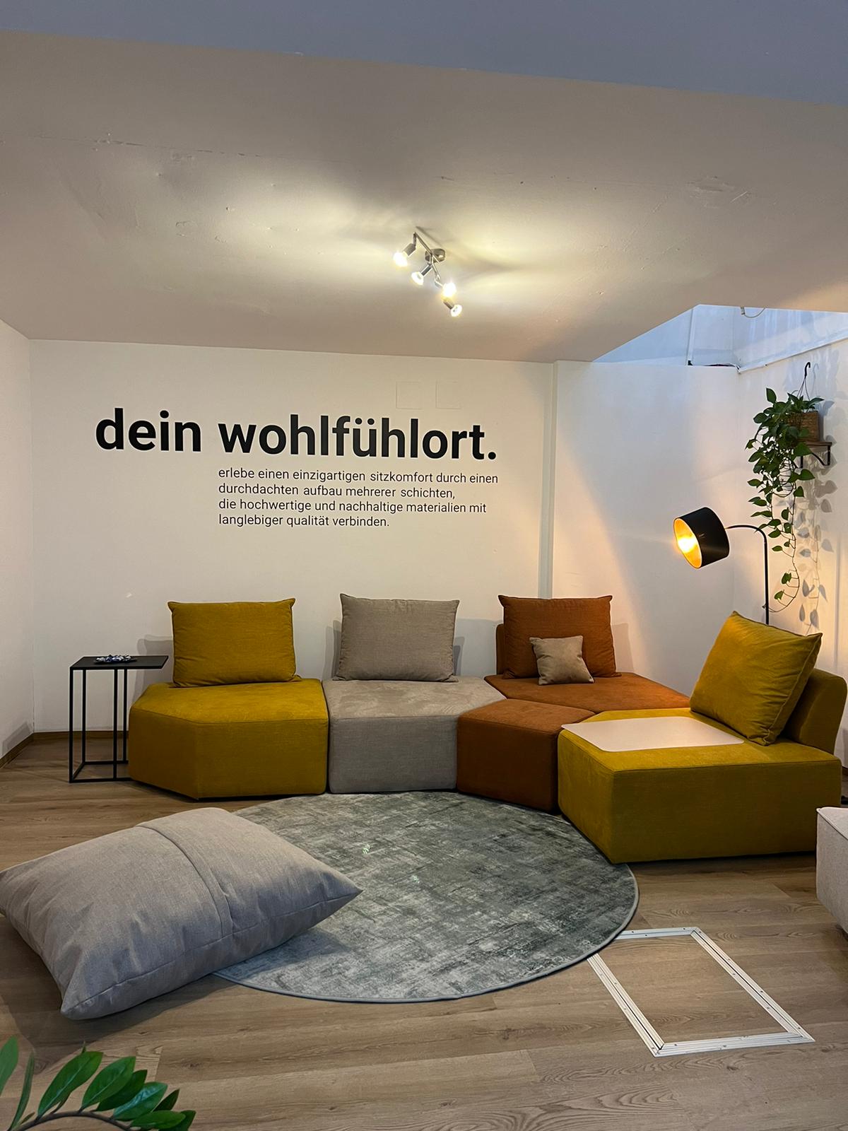 Modular sofa Katrina with sleeping function Showroom Vienna