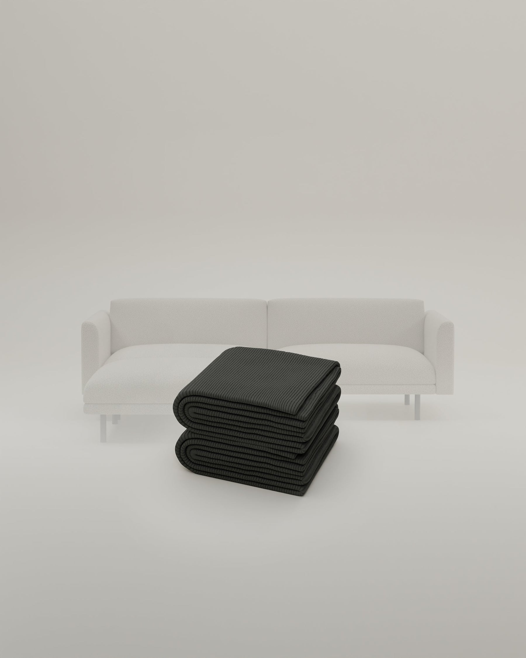 Stoffbezug - Modulares Sofa Aera 2.5-Sitzer mit Hocker und mit Schlaffunktion
