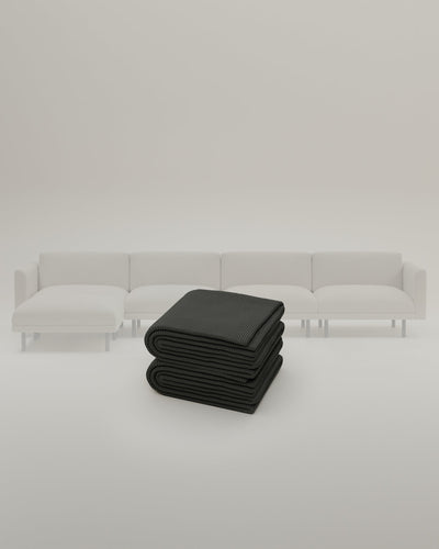 Anthrazit-Cord / Metal feet 18cm