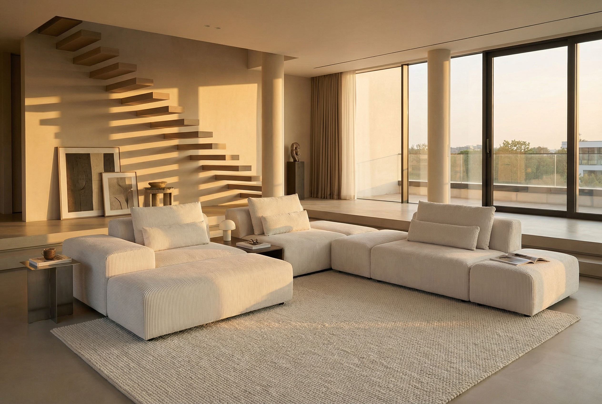 Modulares Ecksofa Nina 4-Sitzer mit Schlaffunktion