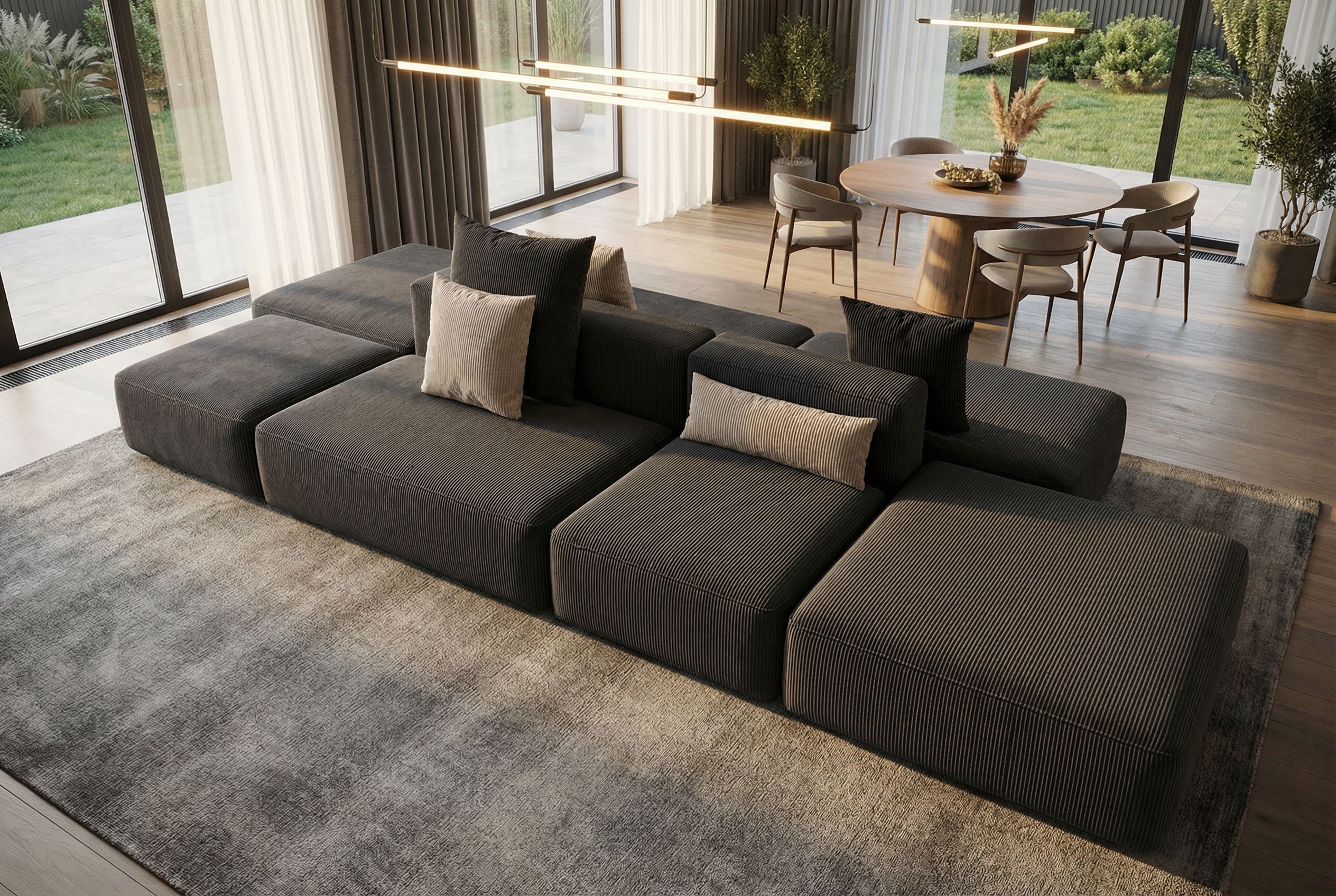Modulares Ecksofa  Harvey 4-Sitzer mit Schlaffunktion